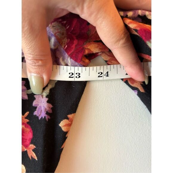 Vintage 80's Dennis Goldsmith Floral Smocked Waist Midi Dress sz 14 Grandmacore, - Picture 8 of 11